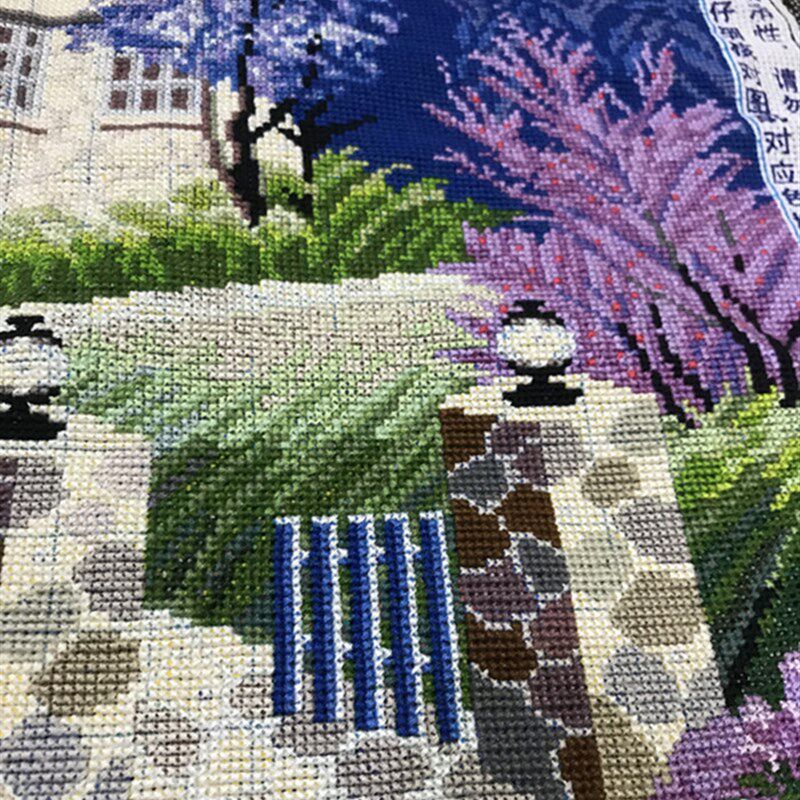 十字绣成品悠然小居绣好的美丽家园大幅新款客厅卧室风景油画包邮