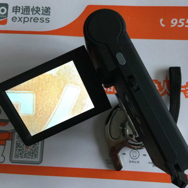 便携式插卡高清带屏500倍数码显微镜相机电子放大镜 可连接USb/AV
