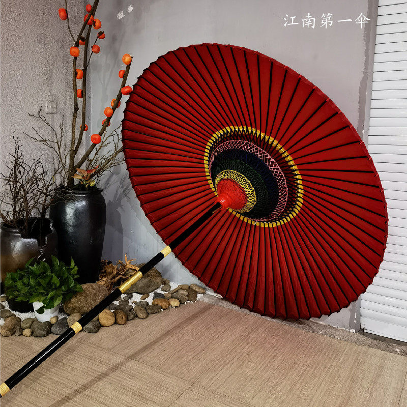 大红野立伞婚纱古风摄影舞台道具日式工艺伞庭院油纸伞茶道伞