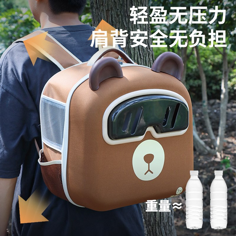 派派猫宠物猫包外出便携轻便款可爱大容量双肩包太空舱透气猫背包