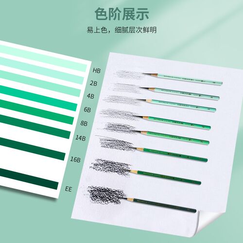 哑光素描铅笔绘画碳笔速写6b8b14b炭笔软中硬绘图2b4b美术绘画笔