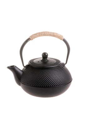 新中式样板房间古风茶壶摆件铸铁手工小丁壶杯茶室烧水壶茶具展架