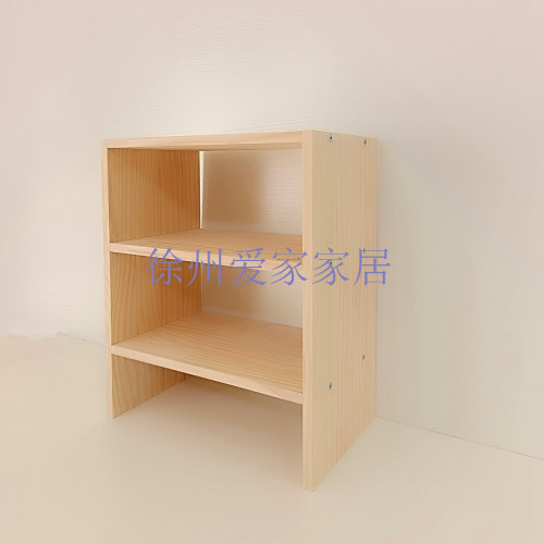 简易实木桌面收纳架厨房杂物架置物柜多层阳台衣柜隔板桌上整理架
