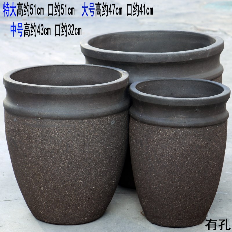 特大号落地盆景盆户外庭院景观种树种菜超大透气盆复古陶罐园林盆