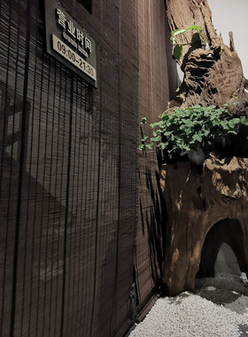 竹帘窗帘卷帘阳台遮光遮阳防晒升降隔断茶室餐馆酒楼日式装饰帘子
