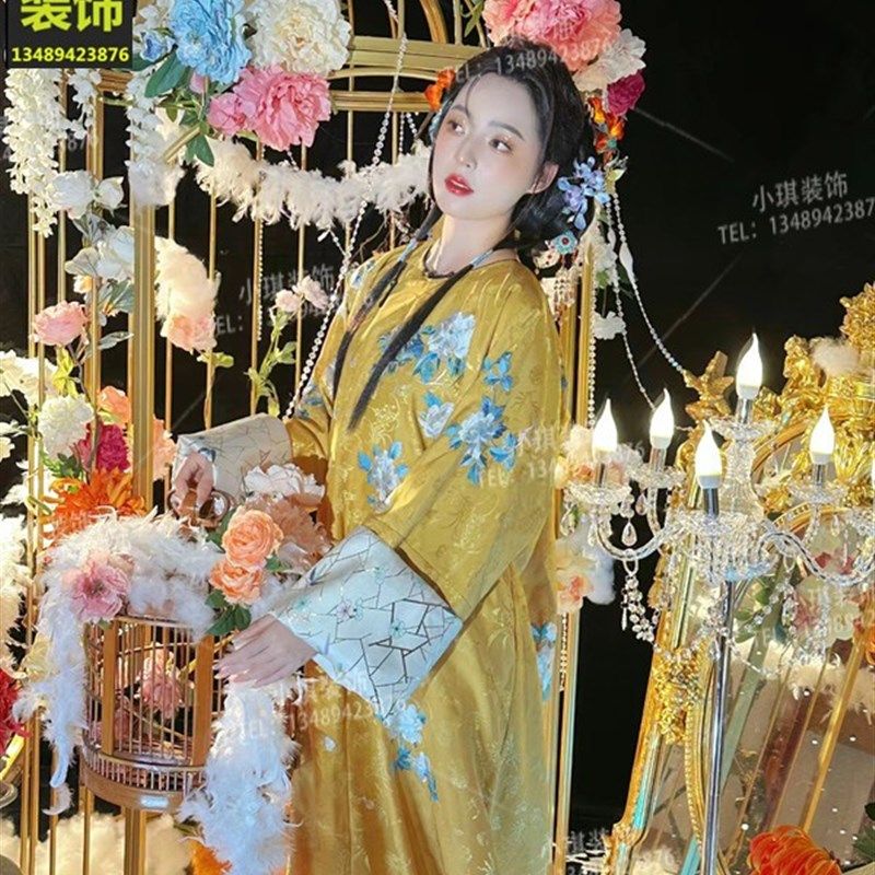 欧式铁艺超大型鸟笼婚庆装饰摆件户外落地别墅特大号摄影道具鸟笼