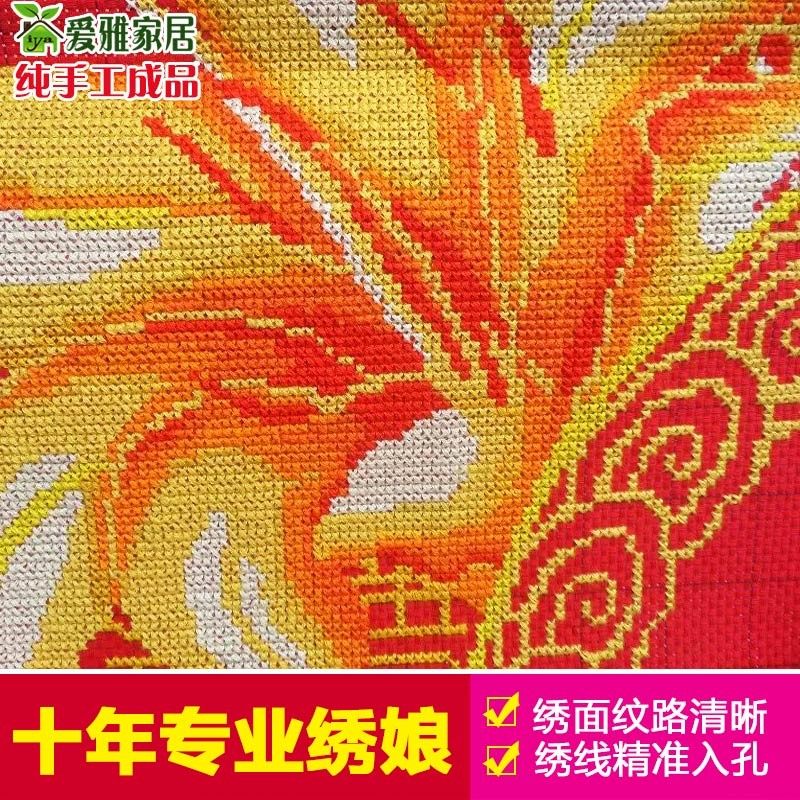 2021年新款绣棉线已绣好的纯手工十字绣成品百福图百寿图字画出售