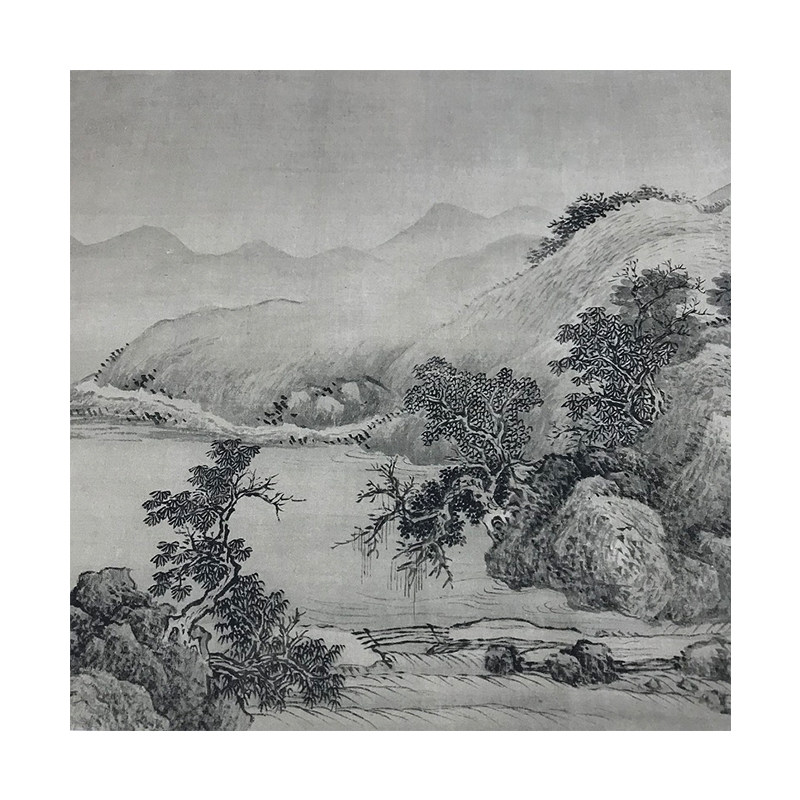 新品清王翚 溪山行旅图 仿古山水长卷国画高清微喷复制品学习临摹