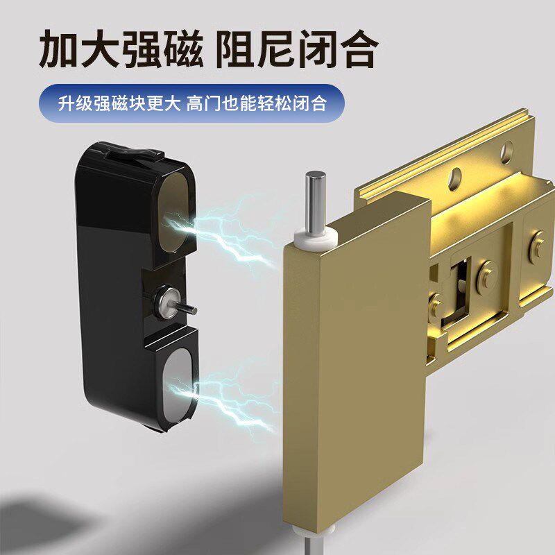 针式铰链可调节玻璃门专用柜门极简天地合页静音大角度锌合金酒柜