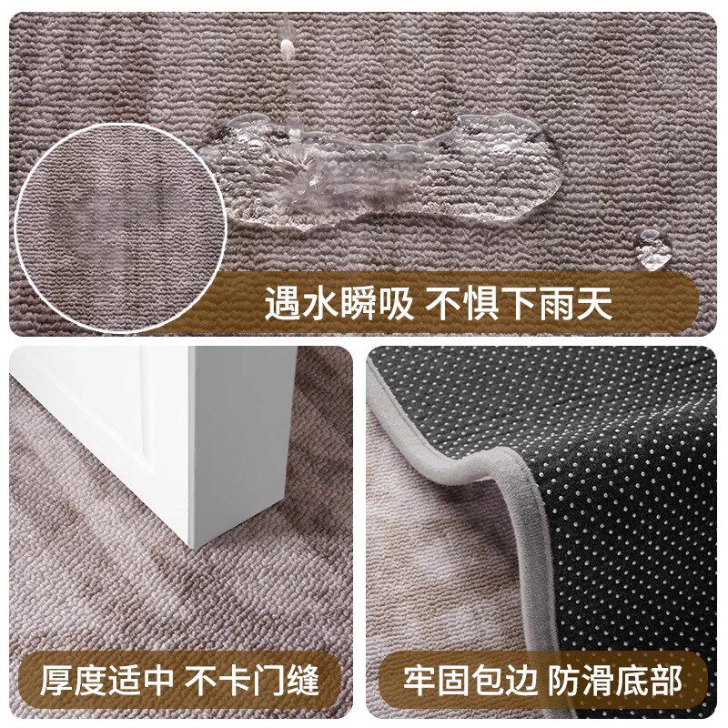 高端入户门地垫进门垫脚垫别墅半圆玄关家用门口室外耐脏防滑地毯