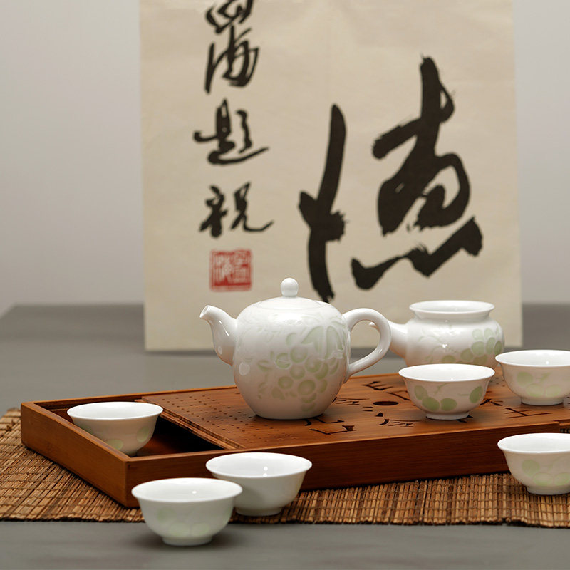 【西泠印社】进德杯茶具创意陶瓷茶杯品茗杯公道杯茶壶套装礼品图片