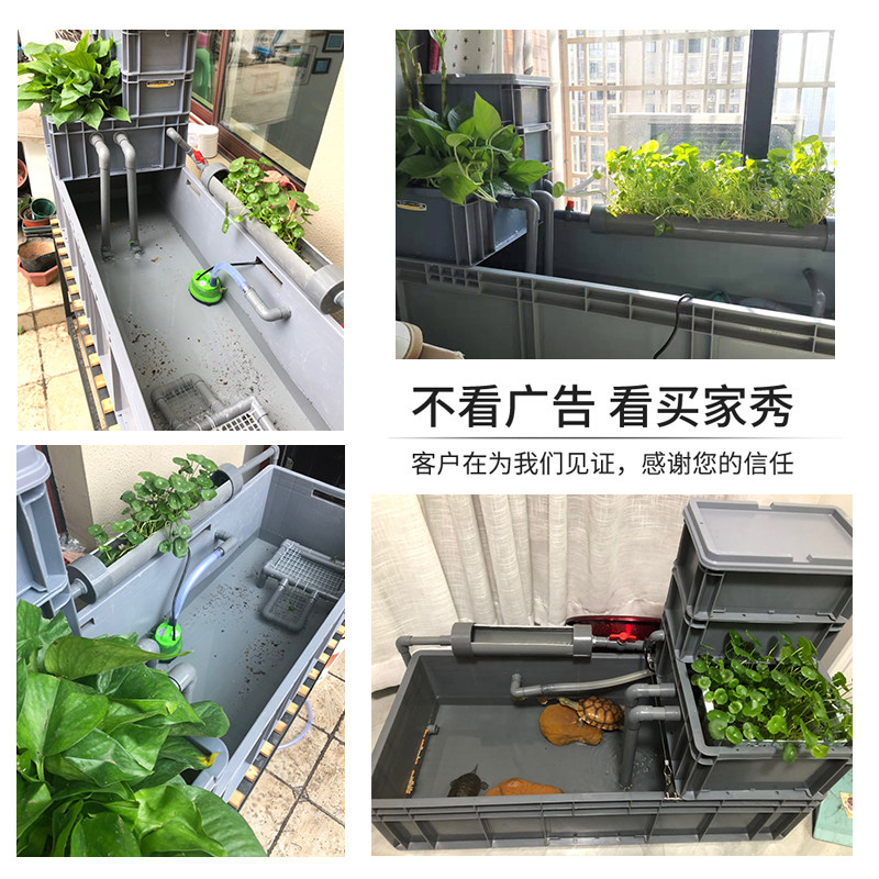 周转箱生态龟缸家用鱼龟混养缸过滤器免换水过滤盒箱系统整套循环