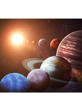 科技感挂画宇宙星空太空银河系大海报图片墙贴装饰画挂画贴画自粘