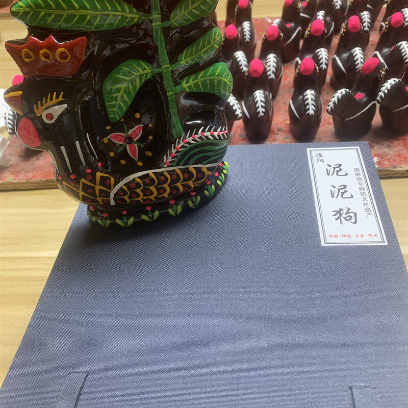 河南特产 淮阳泥泥狗 官上加官 特色手工艺品 非遗艺术 摆件 包邮