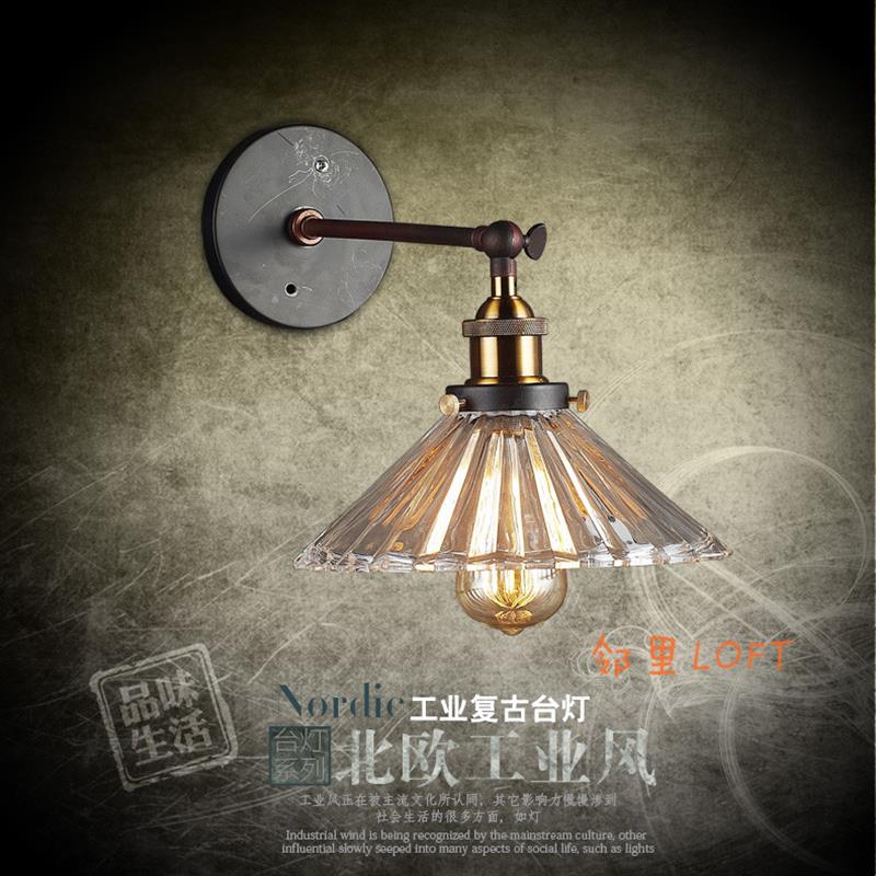 美式楼梯过道走廊玄关户外墙装饰透明加厚款玻璃壁灯衣帽间棋牌室