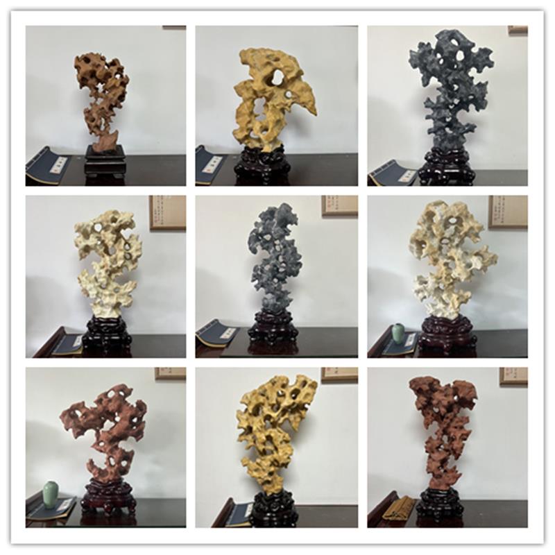 天然精品原石观赏石中式风格太湖石盆景书房国风摆件日常送礼静物