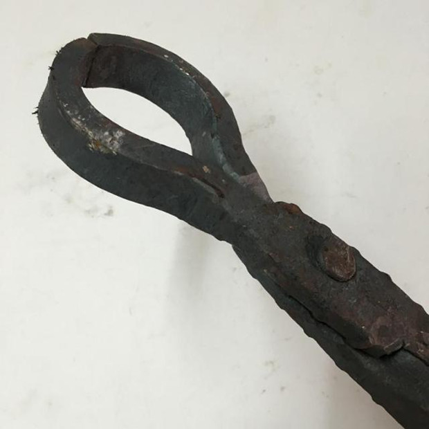 圆头夹子手工夹钳持物夹子扁弯咀夹圆钢铁夹子夹铝棒钳火钳打铁钳