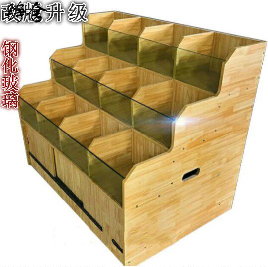 超市新款铮舍实木质米斗桶杂粮面柜米架米桶米柜货架展示柜五谷柜
