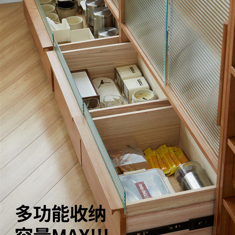 餐具柜实木柜储物柜家庭柜客厅墙壁储物柜餐厅咖啡柜酒吧