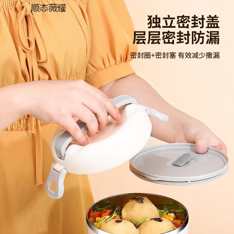 多层保温饭盒碗可微波炉加热便携大容量带饭桶家用上班族便当餐盒