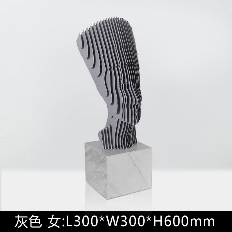 售楼处觉醒者人物大型雕塑轻奢样板房间酒店抽象人像软装饰品摆件