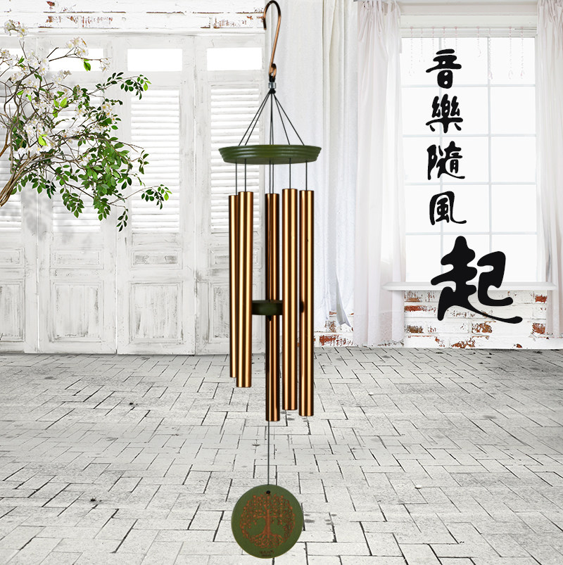 金属铝管手工风铃挂件瑜伽房舞蹈教室创意铃铛响铃装饰品吊件