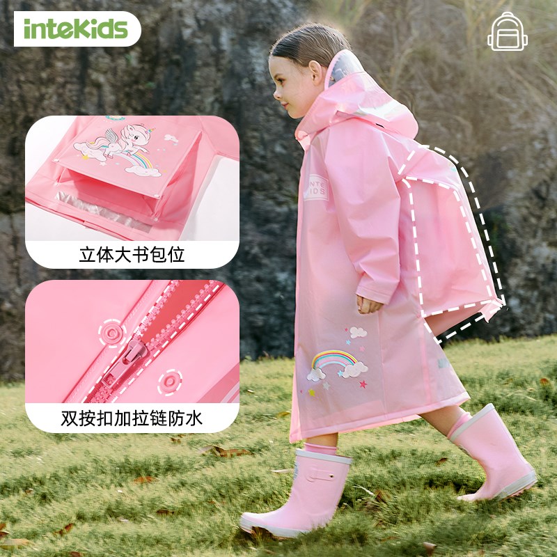 儿童雨衣全身防水幼儿园小学生上学专用带立体大书包位防暴雨雨披