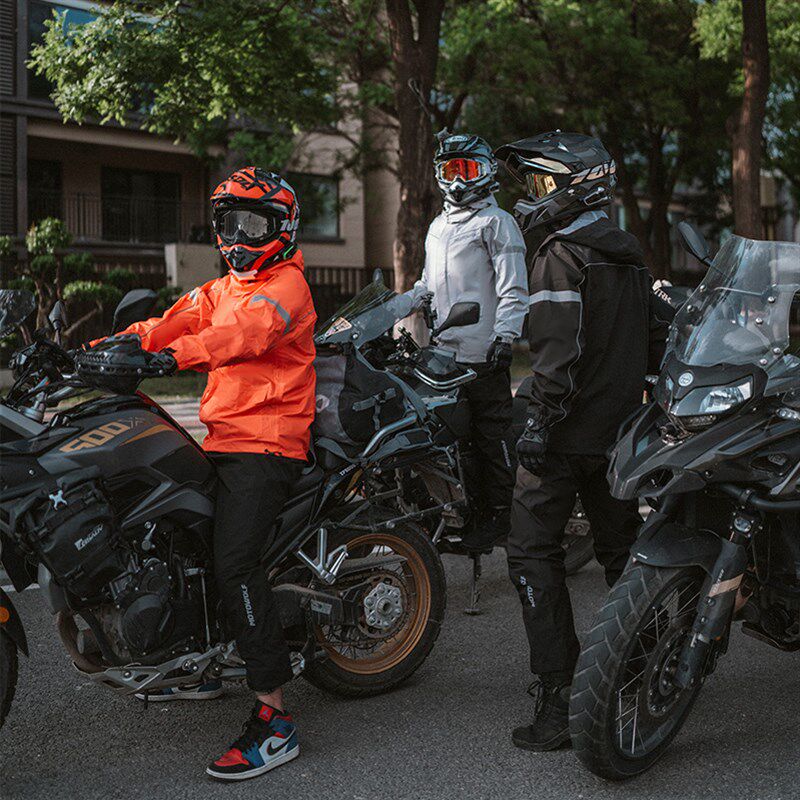 摩多狼摩托车雨衣雨裤全身防水防暴雨外卖机车骑行防雨服骑士装备