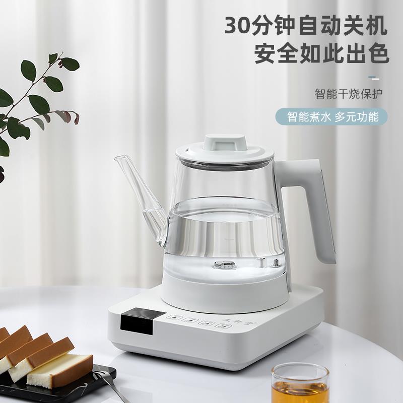 文轩堂家用全自动玻璃电热水壶泡茶专用 恒温1200W快速加热带蓝光