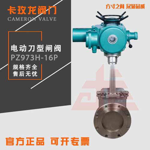 电动刀型闸阀PZ973X-10C铸钢16纸浆浆液污泥排渣耐磨DM卸灰插板阀