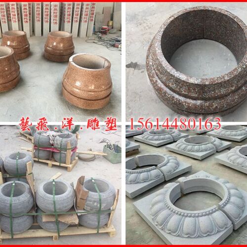 定做青石柱墩石 仿古做旧柱子石墩基石 圆墩垫基石 石柱础石头墩