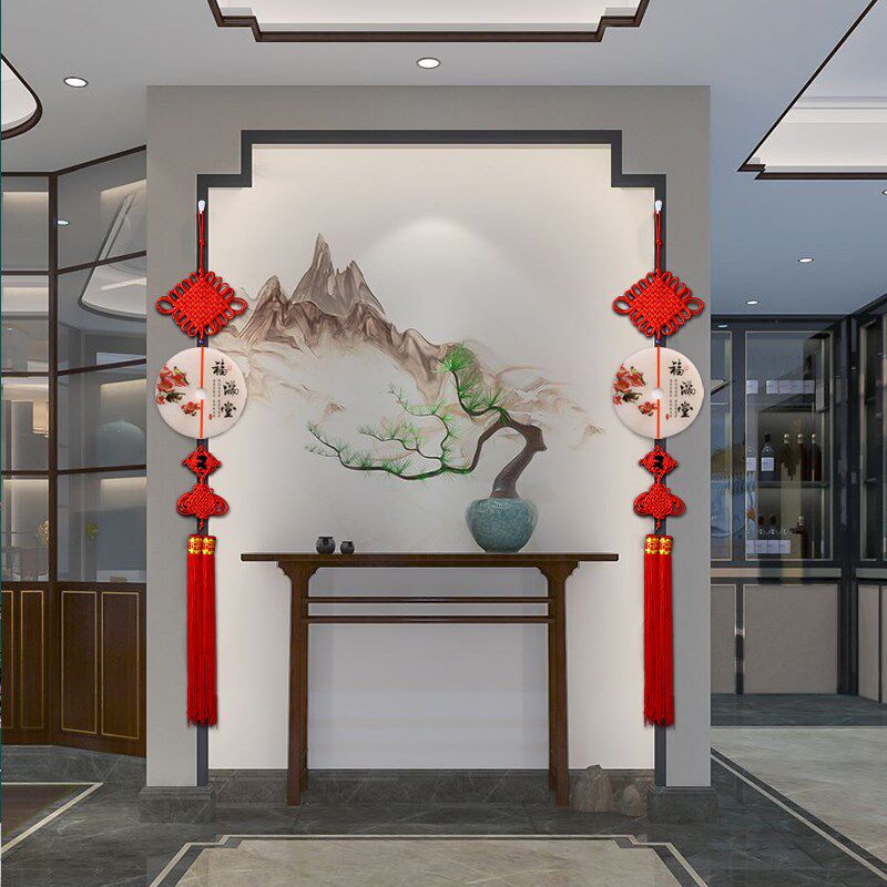 大号家和富贵玉石中国结挂件 玄关墙壁装饰 高档办公室礼品