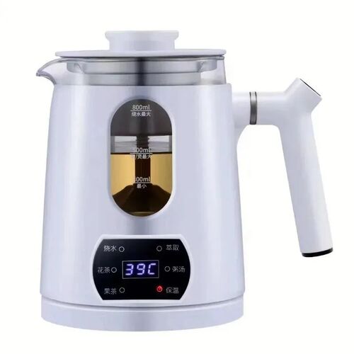 智能款保温家用蒸汽煮茶器黑茶壶办公室保温玻璃花茶壶养生壶0.8L
