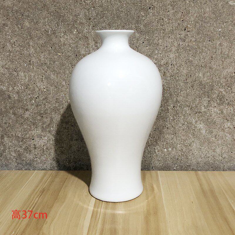 陶瓷花瓶白胎仿古填色高白泥茶具壶素坯瓷器盘子釉上彩粉彩摆件品