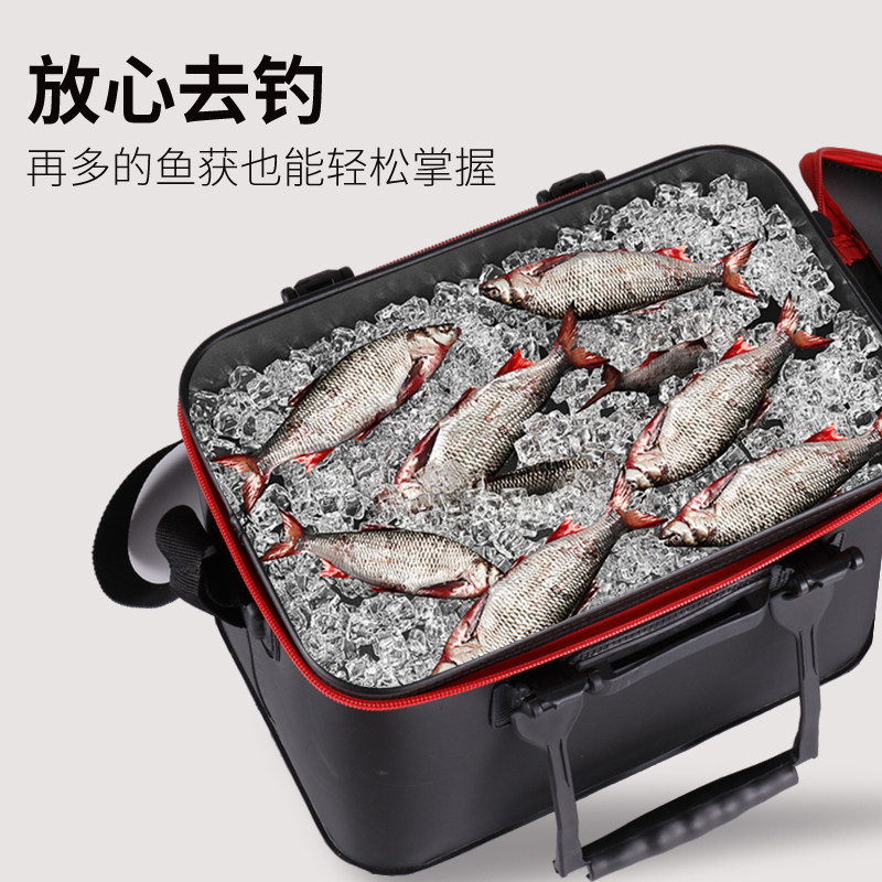 爱森EVA活鱼桶一体成型加厚耐磨可折叠鱼桶多功能钓鱼渔箱打水桶