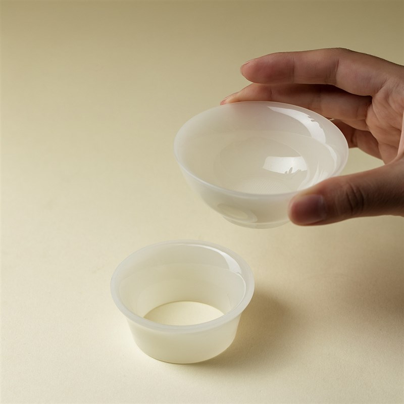 梵汝冰种玉瓷茶漏高档中国白羊脂玉瓷茶滤茶叶过滤器茶道配件礼盒