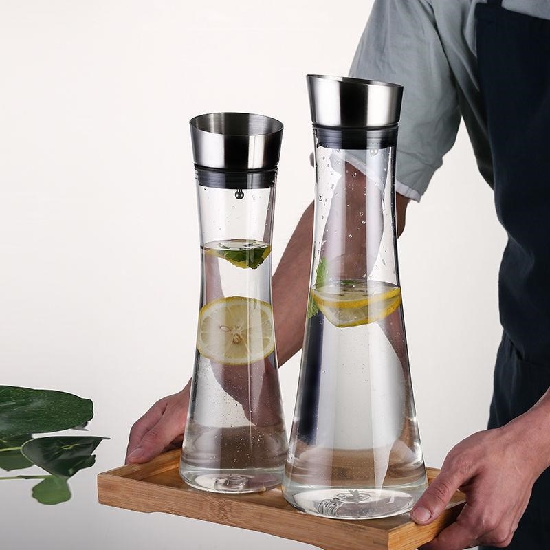 不锈钢盖洋酒扎壶商用冷水壶酒吧耐高温凉水壶亚克力果汁壶冷饮壶