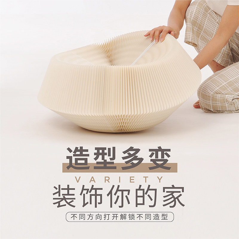 十八纸圆形矮凳蒲团家用飘窗凳子折叠便携式打坐禅意茶室凳风琴凳