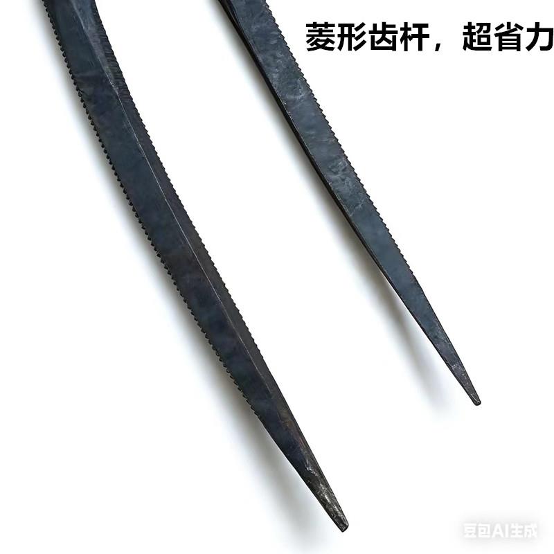 两齿锄头锰钢老式二齿锄头挖地手工锻打农用挖土2齿耙子开荒神奇