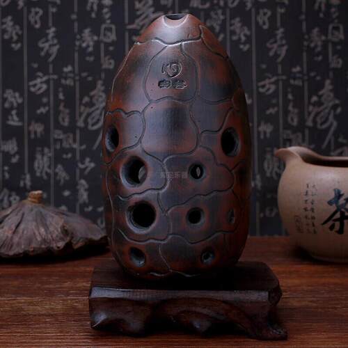空谷埙10孔埙 双腔十孔笔筒埙演奏埙G调可水洗埙F调乐器民族乐器