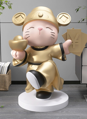 大型招财猫开业礼物工艺品落地摆件客厅电视柜旁装饰新店门口乔迁