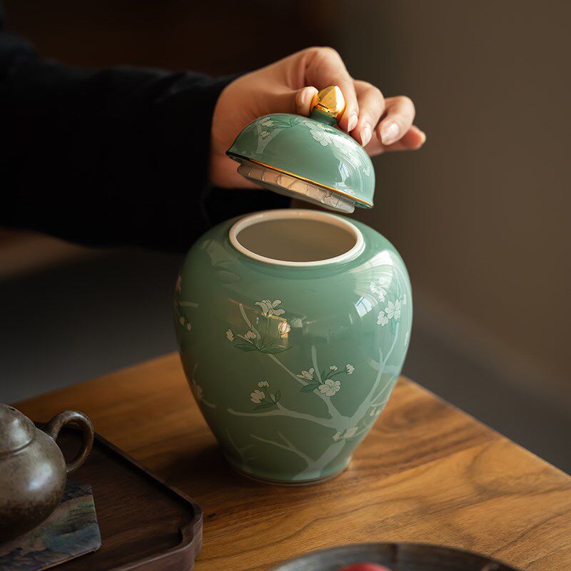 明前龙井茶叶密封罐白毫银针储存罐高档木质礼盒包装春茶茶叶包装