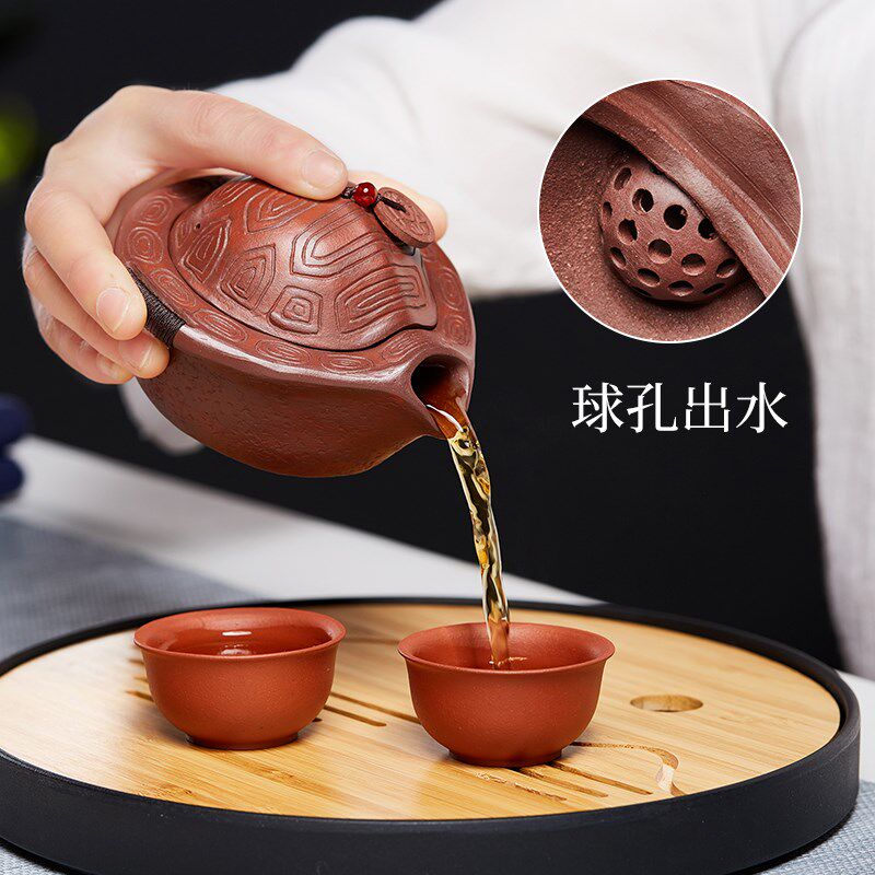 宜兴原矿朱泥手抓壶名家手工小容量紫砂壶单壶家用功夫茶具泡茶壶