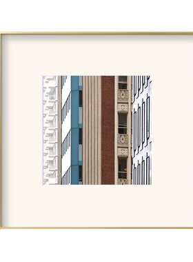 正方形客厅沙发背景墙建筑风格摆放工业风个性创意挂画工作室挂画