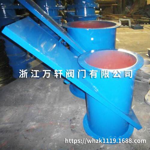 RM309密闭斜式插板阀通风除尘钢板焊接等径直筒结构控制物料阀门