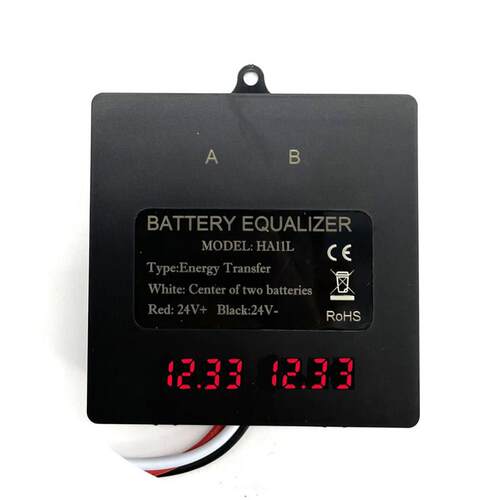 华晓 HA11L 24V电池均衡器LED电压显示IP67防水 电池反接保护