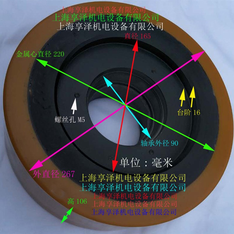 诺力电动堆高叉车前轮载重轮267*106