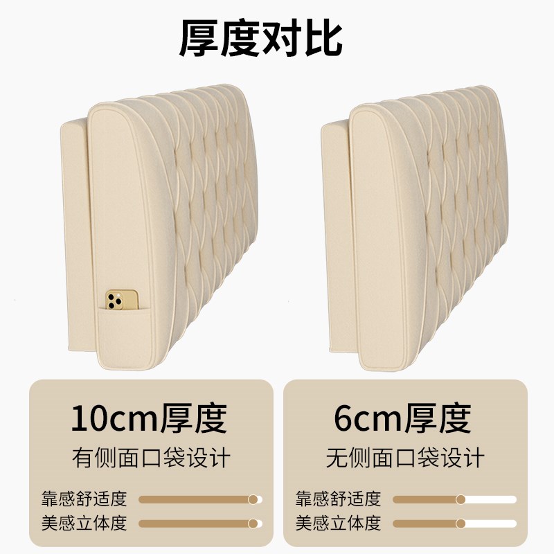 床头靠垫软包靠背卧室欧式软包布艺床头软包榻榻米床头靠垫可定制