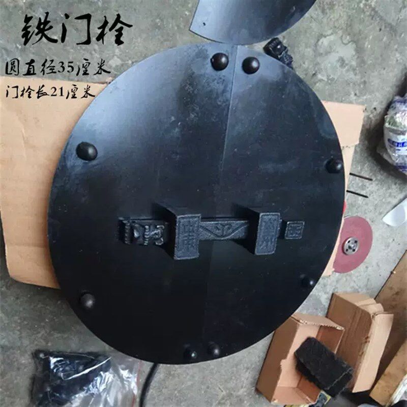 简约铸铁大门拉手门把手复古门栓中式木门门锁老式古典四合院插销