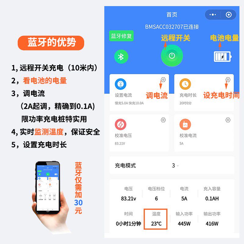 12V24V大功率汽车充电器 适配磷酸铁锂电池 可用于叉车48V铅酸电